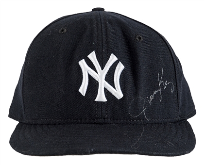 Jimmy Key Game Used and Signed NY Yankees Hat (JSA)
